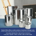 thumbnail image 7 of Master Elite 1 Gallon Unlined Empty Metal Paint Can Bucket with Lid - Triple Tight Lid Seal, 128 fl. oz. Steel Coating Storage Container Tin - Store Leftover Oil-Based Paint, Automotive, Adhesive, 7 of 7