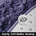 thumbnail image 6 of YJ.GWL Round Fluffy Area Rugs Fluffy Carpet Plush Rug for Living Room Bedroom Circular Fuzzy Mat, 4x4 Ft, Grey-purple, 6 of 6