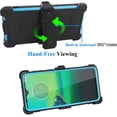 thumbnail image 3 of Mignova for Motorola G8 Case,[Built-in Screen Protector][Kickstand] Heavy Duty Rugged PC Back &Soft TPU Inner Armor Swivel Belt Clip Holster Protective Case for Motorola G8 6.4 Inch(Blue), 3 of 6