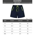thumbnail image 6 of MADHERO Men's Swim Trunks Quick Dry Bathing Suits Swimwear with Zipper Pockets and Mesh Lining Navy Blue/Fluorescent Yellow Size L, 6 of 6