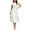 White, variant on Baberdicy Long Dress Women's Summer Casual Flutter Short Sleeve Crew Neck Smocked Elastic Waist Tiered Midi Dress Maxi Dress for Women Navy, Size:S-Xl