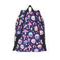 thumbnail image 2 of Lsque mushroom colorful Skull star Pattern Canvas Daypack, Durable Backpack, High-quality Versatile Backpack,Vintage Compact Backpack-Medium, 2 of 6