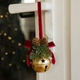 thumbnail image 5 of Christmas Metal Jingle Bell with Velvet Bowknot Ribbon Pendant Christmas Door Hanging Decorations Christmas Tree Ornament, 5 of 9