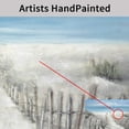 thumbnail image 2 of HFDF Abstract Beach Artwork Coastal Picture: Rustic Wooden Fence Path to Ocean Painting on Canvas Wall Art for Bedroom 24x20inch Framed, 2 of 6