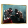 thumbnail image 2 of Designart "Two Professional Boxers Engaged In A Boxing Match" Boxing Floater Framed Wall Decor, 2 of 5