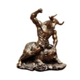 thumbnail image 2 of Estatua de pelea de oso toro, escultura animal, adorno, regalo, obra de arte, artesanía, centro de mesa Bronce, 2 of 8
