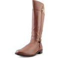 thumbnail image 4 of Karen Scott Womens Deliee Almond Toe Knee High Riding Boots, Cognac, Size 12.0, 4 of 6