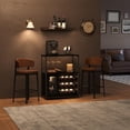 thumbnail image 2 of Bingirl Industry Coffee Bar Cabinet with Wine Rack, Glass Holder, Mesh Door, and Storage for Kitchen, Living Room, and Bar, 2 of 8