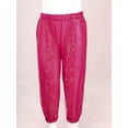 thumbnail image 4 of TiaoBug Kids Girls Harem Pants Belly Dance Costume Bollywood Tribal Arabic Princess Lantern Trousers Hot Pink 5-8, 4 of 6