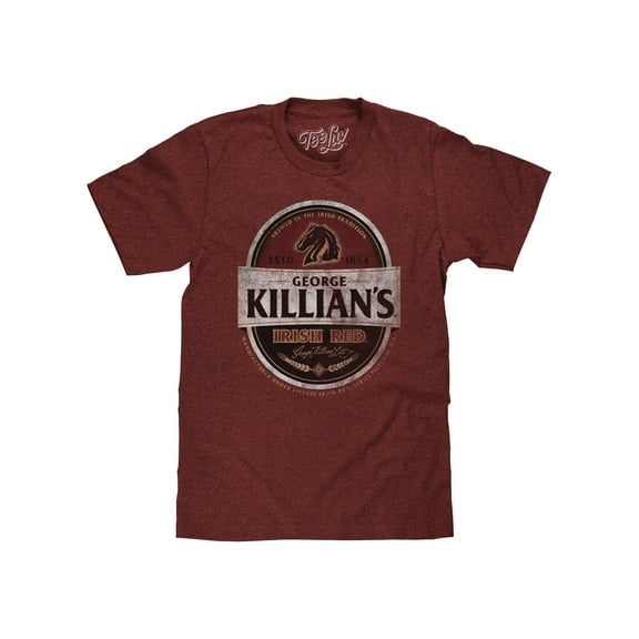 Tee Luv Men's George Killian's Irish Red Premium Beer Logo T-Shirt (L)