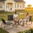 thumbnail image 2 of Patio Furniture Set, Jolifa 4-Piece Outdoor Conversation Set with Pet Friendly Textilene and Table, Black Metal Frame for Balcony/Poolside, 2 of 12