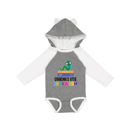 

Inktastic Grandma Little Bookworm Kids Reading Boys or Girls Long Sleeve Baby Bodysuit