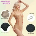 thumbnail image 7 of Viluyesy Shapewear for Womens, Tummy Control Snatched Waist Chest Support Tight Fit High Compression Bodysuit Beige 2XL, 7 of 7