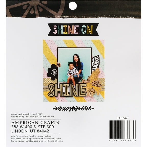 American Crafts Single-Sided Paper Pad 6"X6" 24/Pkg-Amy Tan Shine On, 24 Designs/1 Each