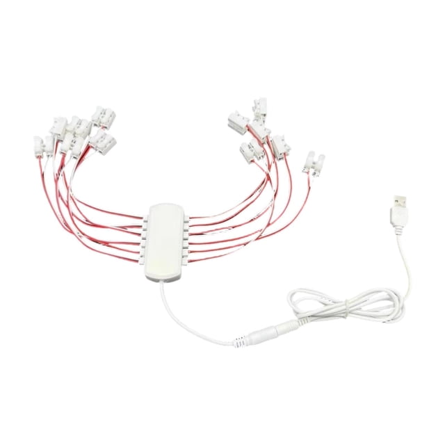 twisto Model Lamp Wiring 5V USB Power Supply Distributor Model Train Lighting Port Hub Street Light Layout Accessory Compact Pp Suitable for Scene Lighting R 12 Ports