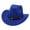 Blue, variant on YIWULA Kids Cowboy Hat for Girls Boys Western Cowgirl Hat with Buckle Belt Unisex Wide Brim Hat Dress Up Western Style Party(Black,One Size)