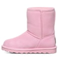 thumbnail image 3 of BEARPAW Elle Youth Prism Pink Size 3 | Cozy Suede Winter Boots for Kids | Comfortable Slip-On Boots, 3 of 8