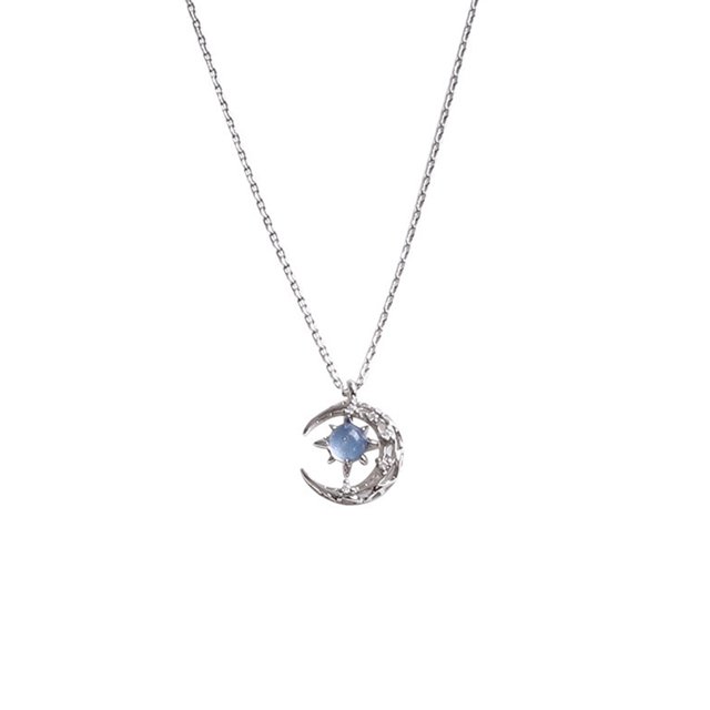 Sailing Collar de media luna de piedra lunar: elegante regalo de joyería para mujeres