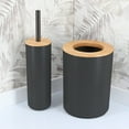 thumbnail image 3 of Black Padang Bathroom Accessory Set 7-Pieces Bamboo, 3 of 5