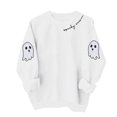 thumbnail image 7 of Atogsazn Women's Halloween Sweatshirt Casual Crew Neck Long Sleeve Pullover Sweater Loose Fall Winter Tops White S Fashion, 7 of 7