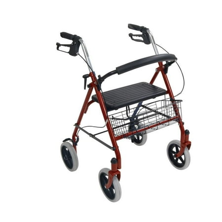 Drive Medical Duet Dual Function Transport Wheelchair Rollator Rolling Walker,