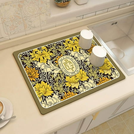 

Vikakiooze Dish Drying Mats For Kitchen Counter Diatomaceous Mat Water-Absorbent Heat-Resistant Non-Slip Diatomite Mat Water Absorption Pad For Home Kitchen Countertop