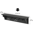 thumbnail image 3 of Ballucci Wall Coat Rack Shelf, Entryway Floating Shelf Rack, 5 Pegs, 24", Black, 3 of 9