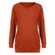 thumbnail image 3 of ICHUANYI Liquidación Camisetas De Gran Tamaño Camisas para Mujer Sudaderas De Entrenamiento Sólidas Camisa Básica Informal De Manga Larga Tops Clásicos con Cuello En V ICHUANYI WER2023082204470, 3 of 5