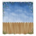 thumbnail image 3 of Ambesonne Wooden Shower Curtain, Swiled Spring Season, 69"Wx75"L, Blue Brown, 3 of 5