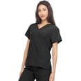 thumbnail image 4 of Hey Collection Scrubs 4-Way Stretch V-Neck Medical Scrub Top with Princess Seam, Black, XL, 4 of 4