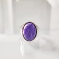 thumbnail image 2 of Charoite Mens Ring, Natural Purple Charoite Ring, Oxidized Silver Jewelry, 925 Silver Ring, Birthday Gift, Heavy Mens Ring, Arabic Design, Ottoman Style Ring, Christmas, Turkey Mens Signet Ring, 2 of 6