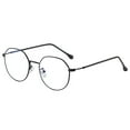 thumbnail image 2 of Yinanstore Irregular Glasses Transparent Full Rimmed Blocking Eyewear Metal Spectacle Anti Eye Fatigue for Game Computers - black, 2 of 4