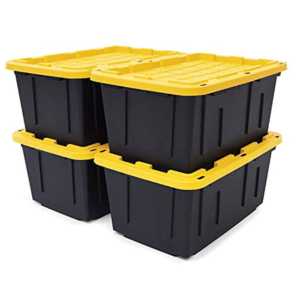 Tough Storage Containers With Lids, Colored Storage Bins With Lids