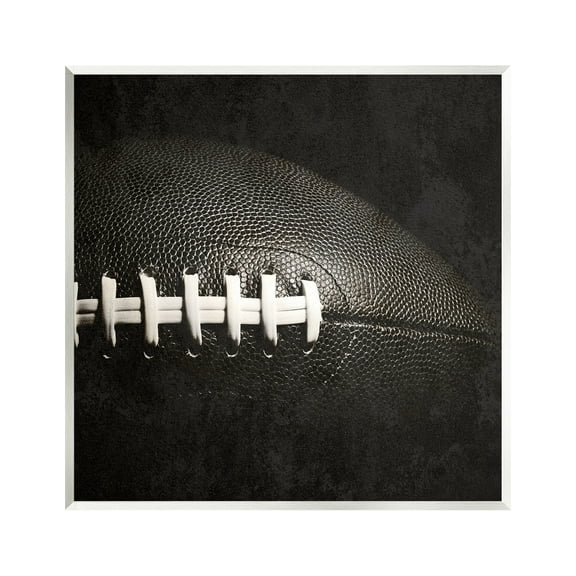 Stupell Industries Football Close Up Photography Sports Photography Unframed Art Print Wall Art, 12 x 12