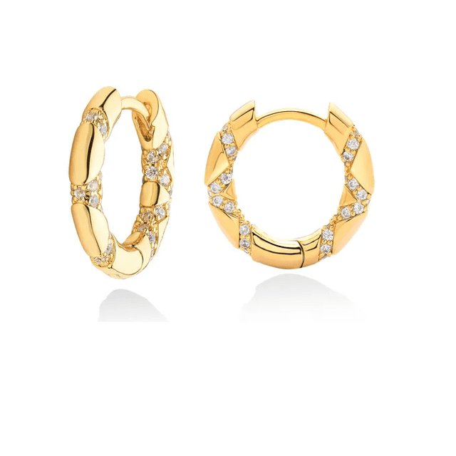 Pendientes Xtellar Aretes Dorados Con Detalle Trenzado Chic