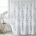 thumbnail image 2 of Small Stall Shower Curtain 36x78 Inch Narrow Half Size Light Blue Grey Botanical Bath Curtains Bathroom Decor, Spring Floral Summer Farmhouse Waterproof Fabric Shower Curtain Set with Hooks 36 Inch, 2 of 7