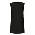 thumbnail image 4 of IROINNID Women's Sleeveless Shift Dress Round Neckline Sexy Loose Ladies Mini Dress Strapless Cap Solid Color Dress, 4 of 8