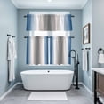 thumbnail image 4 of Abstract Kitchen Curtains Valances and Tiers Set of 3 Lake Blue Gray Gradient Ombre Tier Curtains and Valance with Rod Pocket for Small Windows, 27.5"x24", 4 of 9