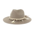 thumbnail image 1 of Qarigey Sombrero de vaquero de paja para hombres y mujeres, gorras de playa ajustables, parasol Natural, Protector de cabeza, sombreros de protección Sombreros Rosa claro Qarigey AP012362-03, 1 of 6