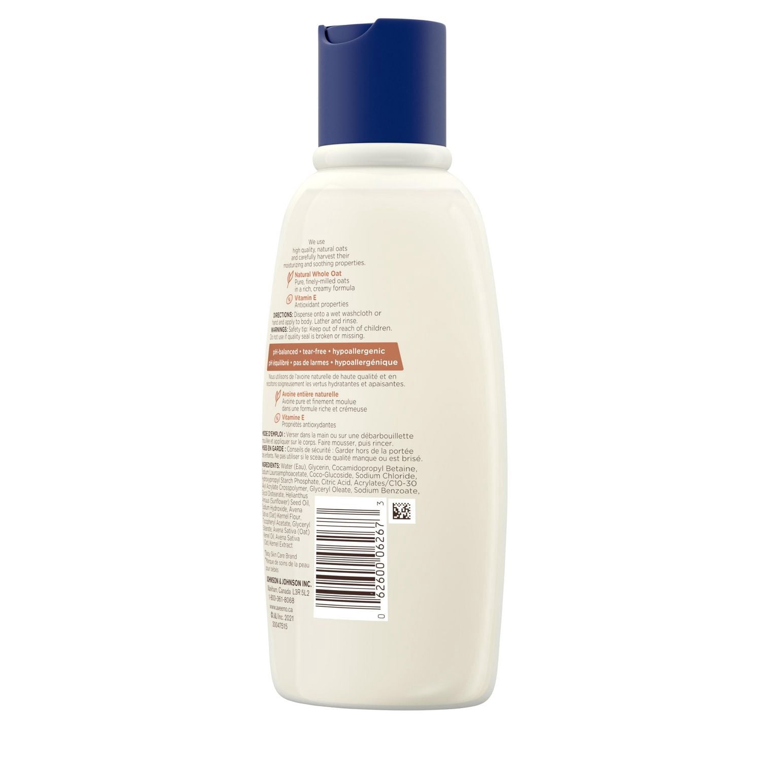 Aveeno Baby Soothing Hydration Creamy Wash for Dry Sensitive Skin - Natural oat + vitamin E - Fragrance-Free, 236 mL