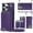 Purple, variant on iPhone 14 Pro Crossbody Wallet Case, Zipper Pocket Phone Case Cross Body Strap with RFID Blocking Carring Bag Credit Card Premium Leather For iPhone 14 Pro - 6.1", Deep Green