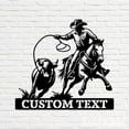 thumbnail image 5 of Handmadetneonsign Calf Roping Metal Wall Art Light, Horse Metal Sign Wall Decor, Horse Metal Decor, 5 of 5