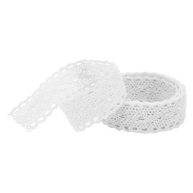 Lace Trim, Durable Reusable Clear Pattern Fine Workmanship Lace Ribbon For DIY Curtain For Clothing Decoration White,Beige