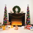 thumbnail image 3 of Fall Tree Home Decor Pop Up Tree with Lights & Timer & Modes Collapsible Tinsel Pencil Tree for Autumn Harvest Porch Thanksgiving Party Decorations Maple Leaves, 3 of 6