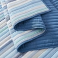 thumbnail image 4 of Oceanfront Resort Clearwater Yarn Dye Stripe 3 Piece King Quilt Set, Coastal and Nautical Themed, Oeko-TEX Certified Confidence, 4 of 8