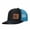 Black and Blue Net, variant on Hi.Letter leather patch pattern, suitable for travel and fashion, outdoor mesh hat, men's breathable adjustable baseball cap