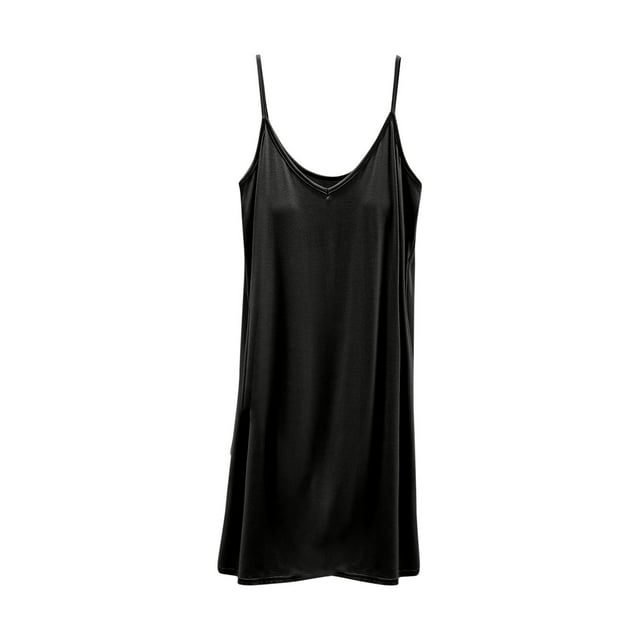 Birdeem Chemises de Nuit pour Femmes Bretelles Pyjama Grande Taille Robe de Maison Courte avec Coussin de Poitrine Style Mince Intégré Débardeur Couleur Intégrée Demi-Manche