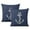 Blue, variant on Throw Pillow Cases 2 Pack Navy Blue Nautical Ocean Pillow Covers 16x16, Starfish Coral Anchor Design, Sea Animal Cushion Cases for Bed Sofa Home Car Bedroom