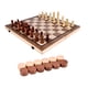 thumbnail image 1 of Juego de ajedrez de madera plegable para almacenamiento relajante para No Magetic Zulema Tablero de ajedrez, 1 of 8
