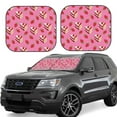 thumbnail image 2 of Picia Strawberry Cake 2 Piece Car Windshield Sun Shade Foldable | Foldable Sun Shield for Front Window Blocks UV Rays and Keeps Your Vehicle Cool-Medium, 2 of 7
